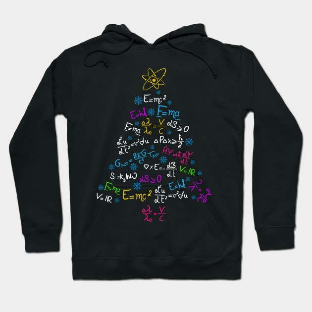 Physics Christmas Tree Hoodie by KsuAnn